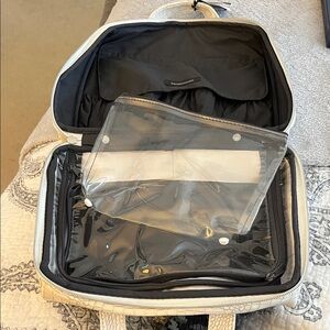 bareMinerals Elegant Cream and Black Makeup Organizer